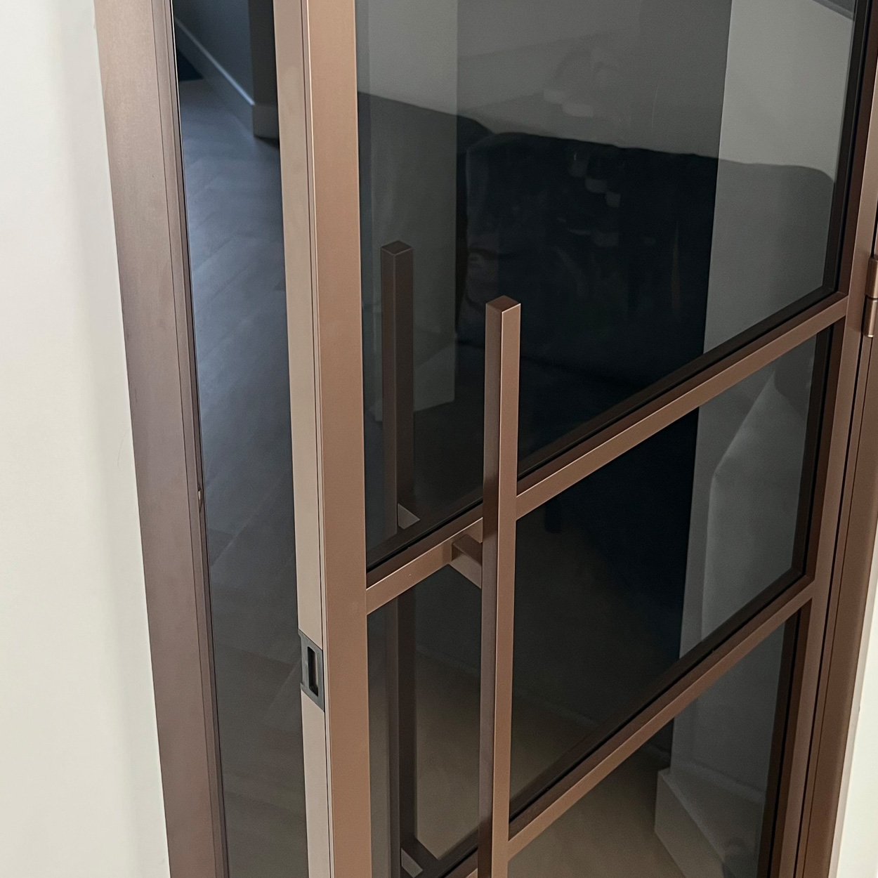 Skantrae SlimSeries Alu - Metalen Deur Brons met Kozijn